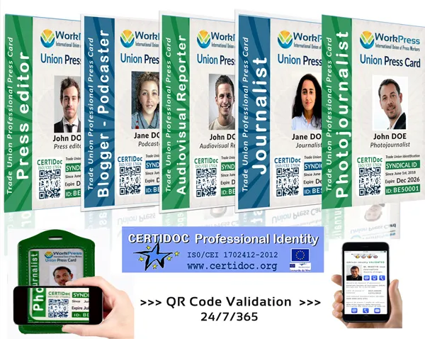 Carte de presse internationale - Validation CERTIdoc